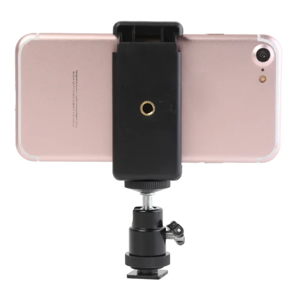 Universal Moblie Phone Clip Bracket Holder Mount 1/4 Screw Hot Shoe Phone Clip Tripod Monopod Stand for iPhone Samsung Xiaomi - Image 3