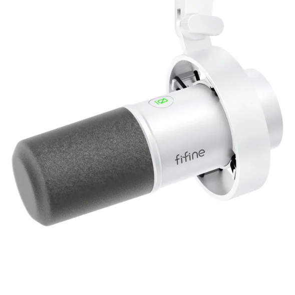 FIFINE Recording XLR Dynamic Microphone with Real-time Monitoring,USB Streaming Mic with Gain Knob/Touch-mute for PC,Mixer-K688