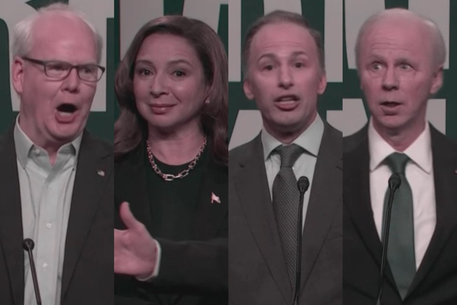 ‘SNL’ Reveals Jim Gaffigan as Tim Walz, Andy Samberg as Doug Emhoff, Dana Carvey as Joe Biden in Cold Open With Maya Rudolph’s Kamala Harris