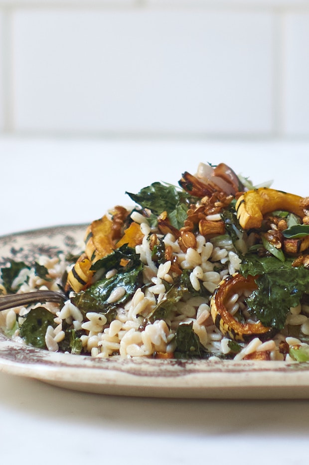 Orzo Pasta with Roasted Vegetables