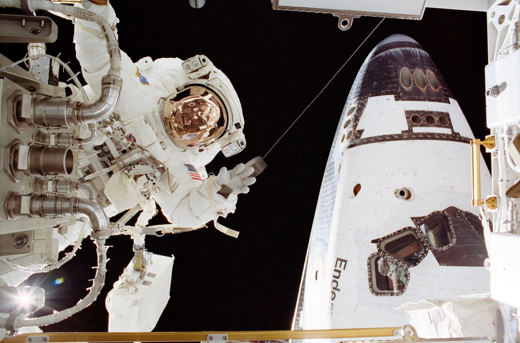 John Herrington Performs a Spacewalk