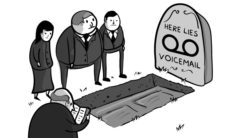 A funeral for voicemail