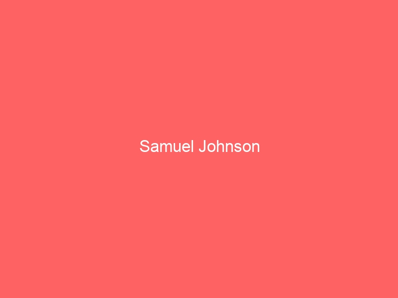 Samuel Johnson