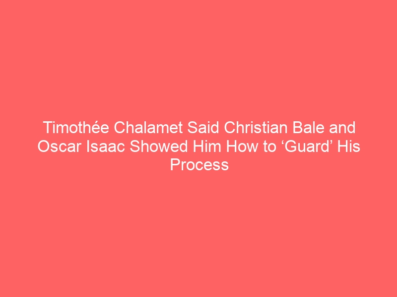 Timothée Chalamet Said Christian Bale and Oscar Isaac Showed Him How to ‘Guard’ His Process