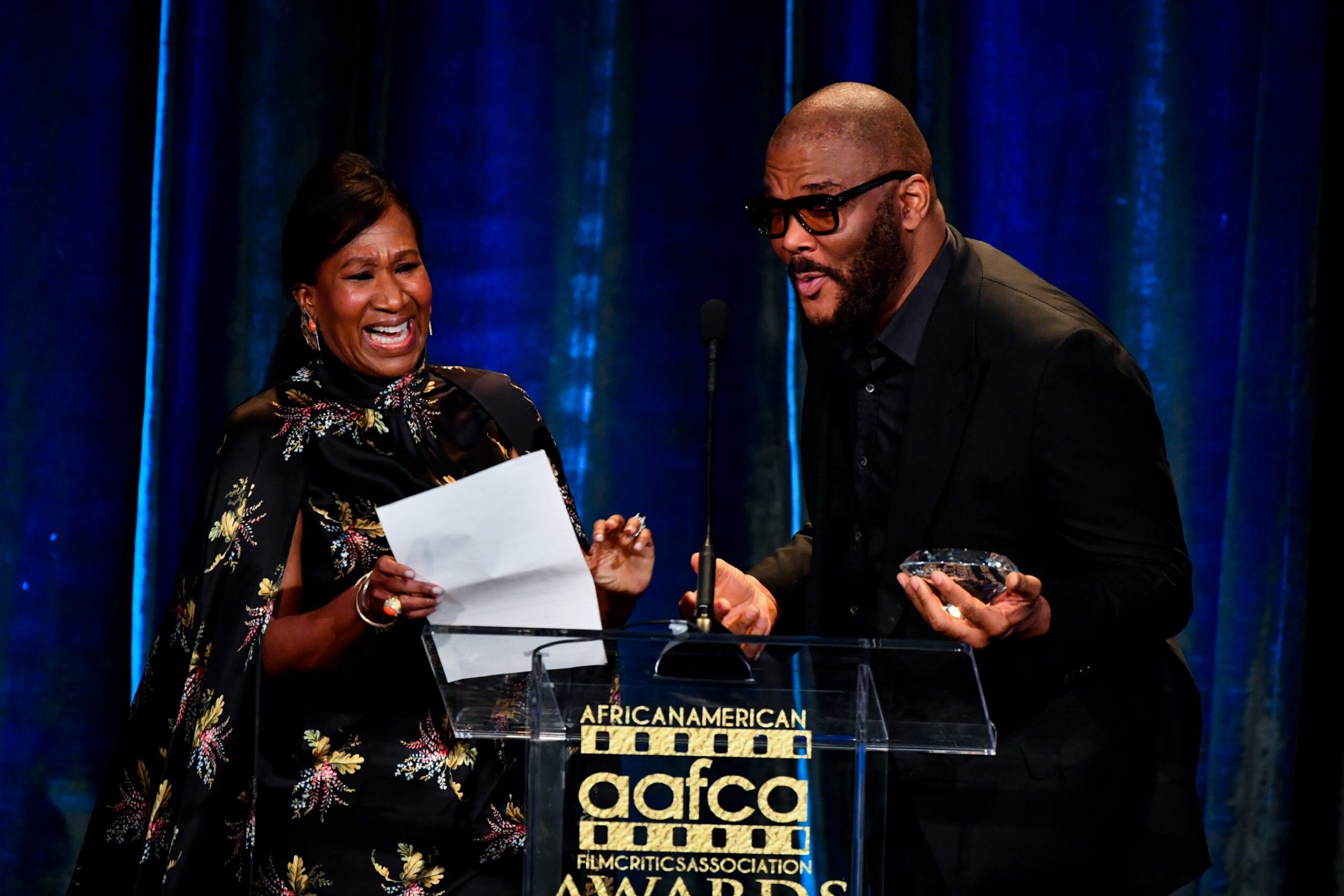 Tyler Perry Salutes Nicole Avant, Amber Ruffin Jokes About DEI Rollbacks and More From Inside the AAFCA Awards