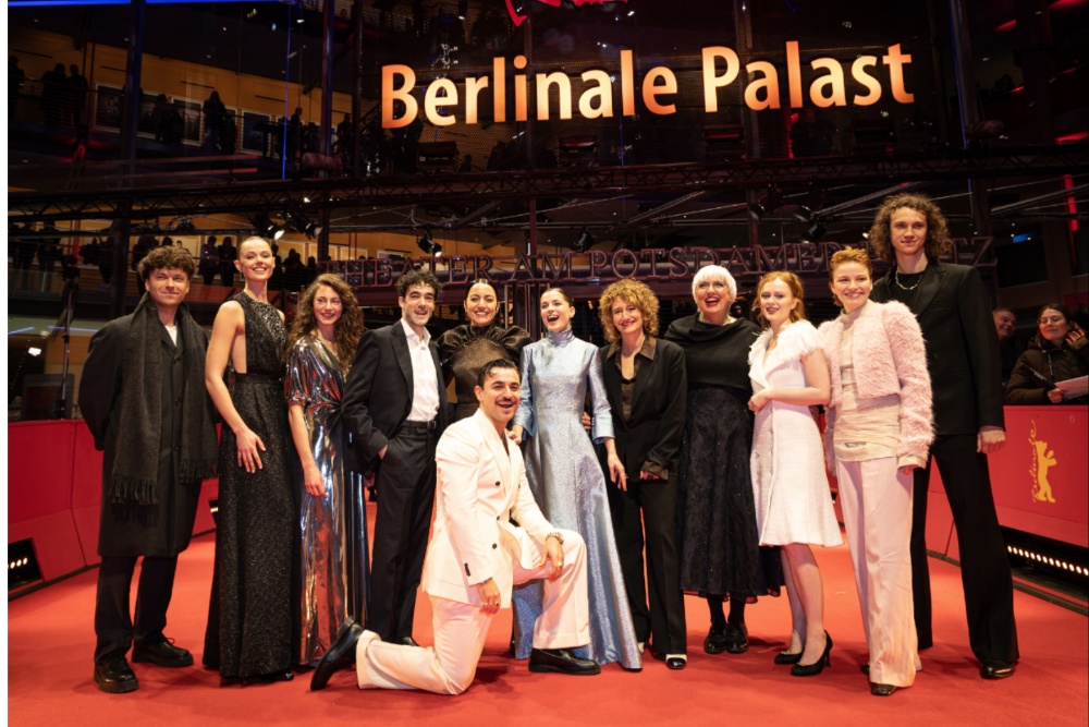 French Actor Ludivine Sagnier Welcomes Shooting Stars on Stage at Berlinale Palast