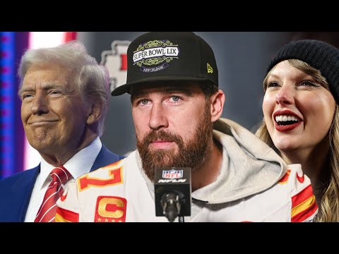 Travis Kelce Grilled on Taylor Swift Engagement and Trump’s Super Bowl Attendance